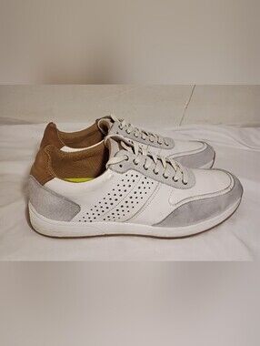 ⁠Florsheim Fusion Sport Lace Up White Leather Sneakers Men's 9M